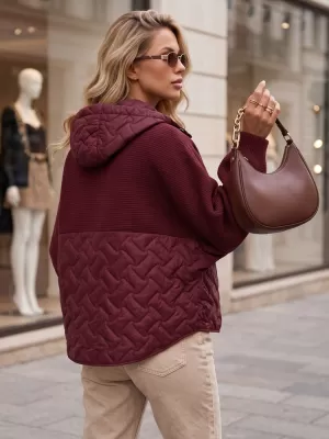 Dámská bunda DSTREET TY5916 BORDOVÁ