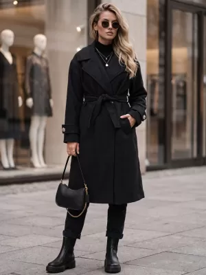 Dámský kabát DSTREET NY0809 ČERNÁ