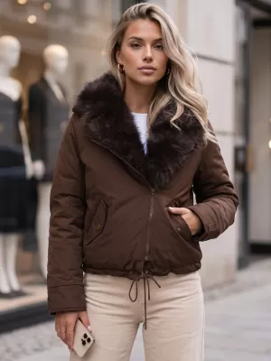 Dámská bunda DSTREET TY6071 KARAMELOVÁ