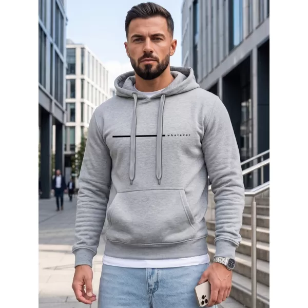  Pánská mikina DSTREET NX5128BX-02-09 SVĚTLE ŠEDÁ 