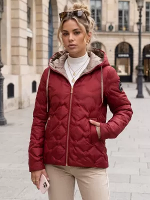 Dámská bunda DSTREET TY5885 BORDOVÁ