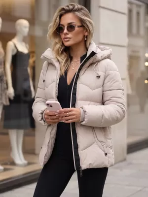Dámská bunda DSTREET TY5750 BÉŽOVÁ