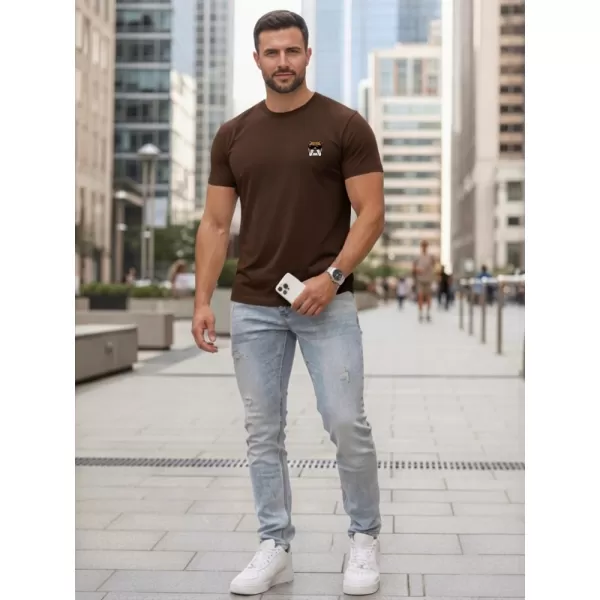  Pásnké triko DSTREET NX0125R-CH HNĚDÁ 