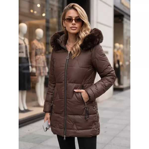  Dámská bunda DSTREET TY5736 HNĚDÁ 
