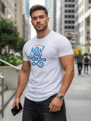 Pásnké triko DSTREET RX5369 BÍLÁ