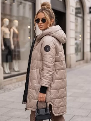 Dámská bunda DSTREET TY5790 KARAMELOVÁ