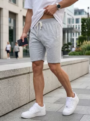 Pánské kraťasy DSTREET SX2621 SVĚTLE ŠEDÁ