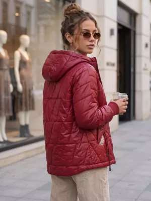 Dámská bunda DSTREET TY5785 BORDOVÁ