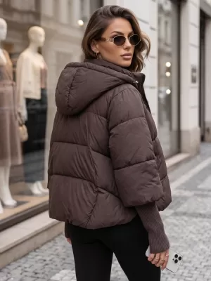 Dámská bunda DSTREET TY5896 HNĚDÁ