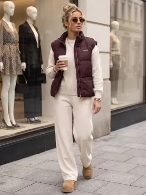 Dámská vesta DSTREET TY5968 BORDOVÁ