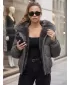 Dámská bunda DSTREET TY6010 TMAVĚ ŠEDÁ