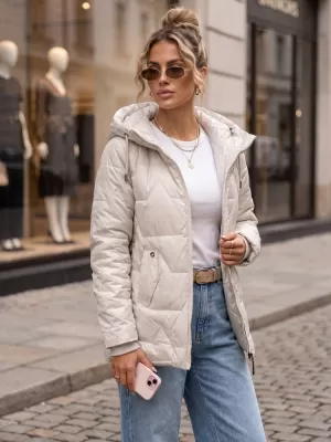 Dámská bunda DSTREET TY5798 SVĚTLE ŠEDÁ