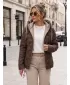 Dámská bunda DSTREET TY5883 HNĚDÁ