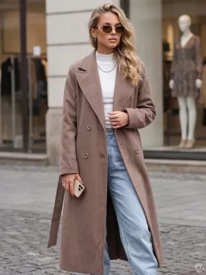 Dámský kabát DSTREET1 NY0865 BÉŽOVÁ