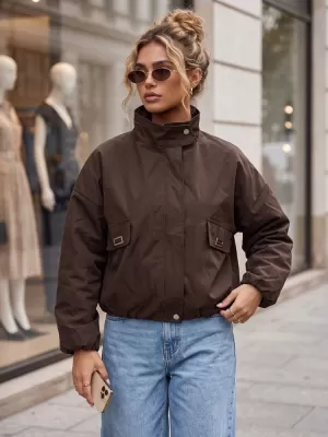 Dámská bunda DSTREET TY6022 HNĚDÁ