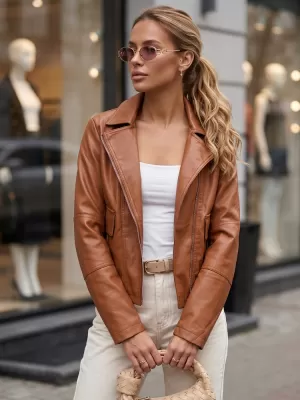 Dámská bunda DSTREET TY5715 HNĚDÁ
