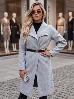 Dámský kabát DSTREET NY0649 SVĚTLE ŠEDÁ