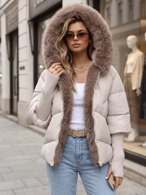 Dámská bunda DSTREET TY5986 SVĚTLE ŠEDÁ