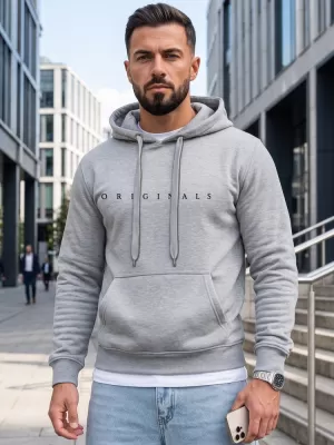 Pánská mikina DSTREET NX5151BX-02-09 SVĚTLE ŠEDÁ