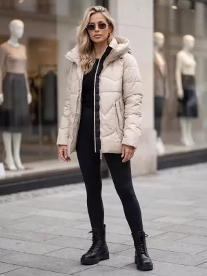 Dámská bunda DSTREET TY5937 BÉŽOVÁ