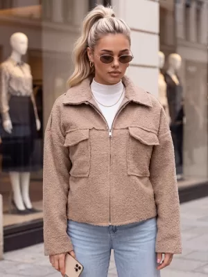 Dámská bunda DSTREET1 TY6105 KARAMELOVÁ