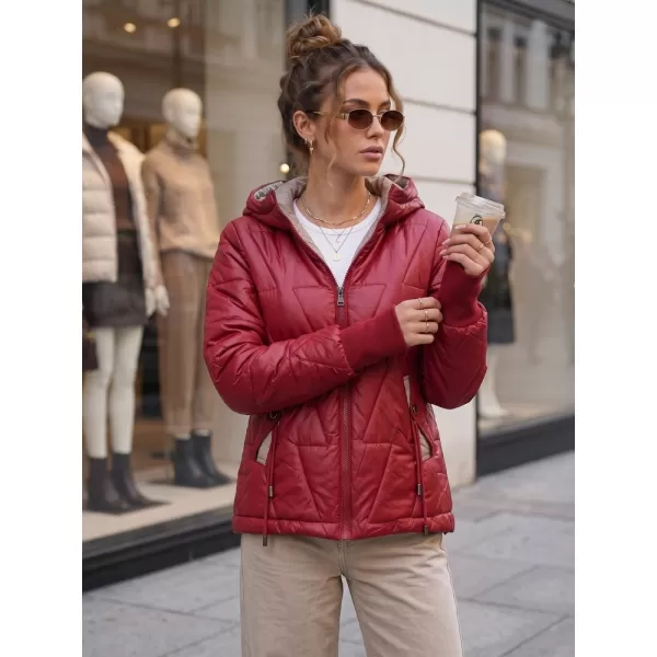  Dámská bunda DSTREET TY5785 BORDOVÁ 