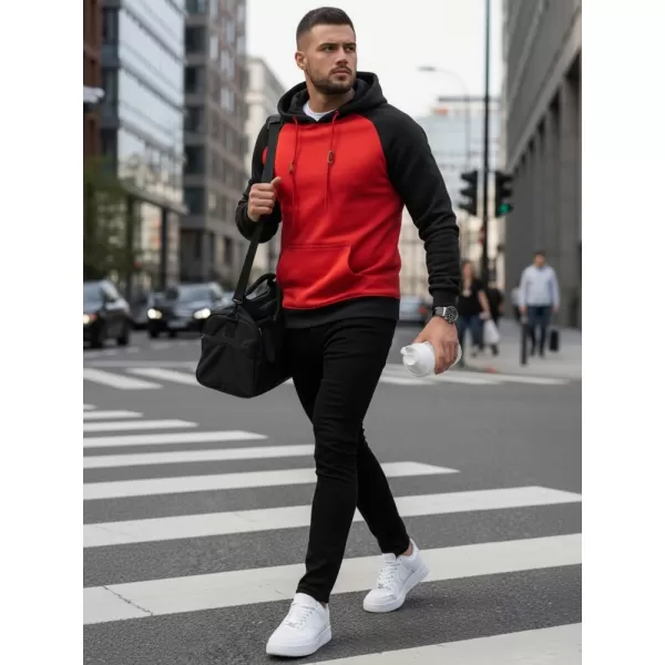  Pánská mikina DSTREET BX5491 ČERVENÁ 