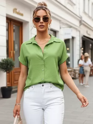 Dámská košile DSTREET DY0290 ZELENÁ