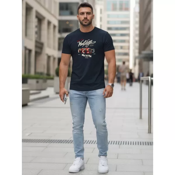  Pásnké triko DSTREET NX5094R-NY TMAVĚ MODRÁ 