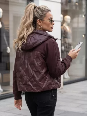 Dámská bunda DSTREET TY6094 BORDOVÁ