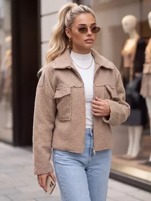 Dámská bunda DSTREET1 TY6105 KARAMELOVÁ