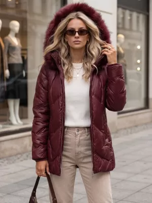 Dámská bunda DSTREET TY5813 BORDOVÁ