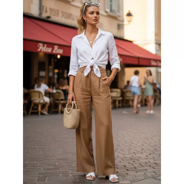  Dámské kalhoty DSTREET UY3077 KARAMELOVÁ 