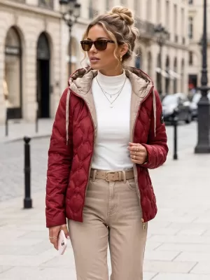 Dámská bunda DSTREET TY5885 BORDOVÁ