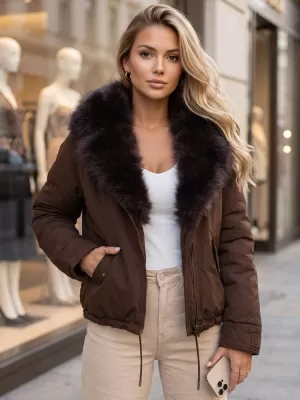 Dámská bunda DSTREET TY6071 KARAMELOVÁ