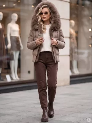 Dámská bunda DSTREET1 TY6113 KHAKI