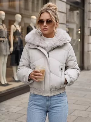 Dámská bunda DSTREET TY6008 BÍLÁ