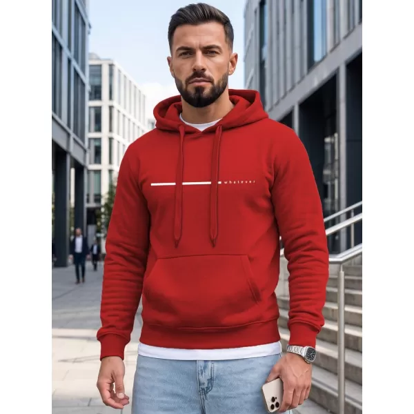  Pánská mikina DSTREET NX5128BX-18-09 ČERVENÁ 