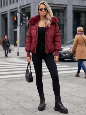 Dámská bunda DSTREET TY5817 BORDOVÁ