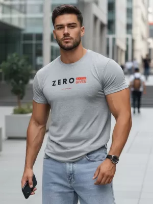 Pásnké triko DSTREET RX4744 SVĚTLE ŠEDÁ