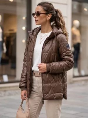 Dámská bunda DSTREET TY5800 HNĚDÁ