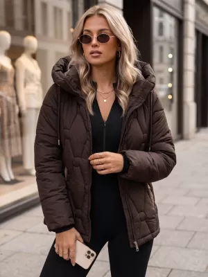Dámská bunda DSTREET1 TY5948 HNĚDÁ