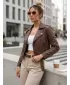 Dámská bunda DSTREET TY5672 HNĚDÁ