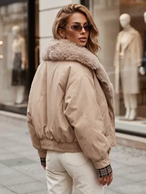 Dámská bunda DSTREET TY5838 BÉŽOVÁ