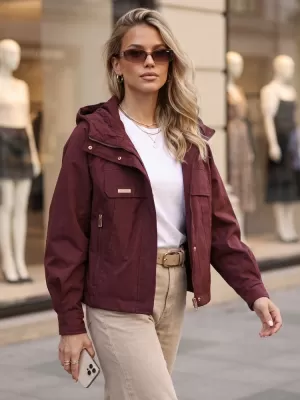 Dámská bunda DSTREET TY5964 BORDÓ