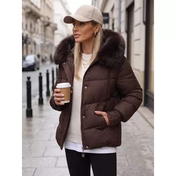  Dámská bunda DSTREET TY5894 HNĚDÁ 