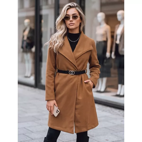 Dámský kabát DSTREET NY0641 KARAMELOVÁ 