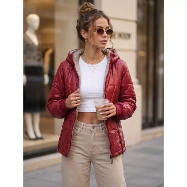  Dámská bunda DSTREET TY5785 BORDOVÁ 