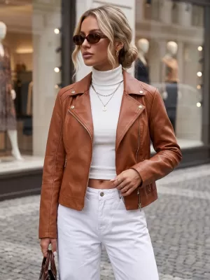 Dámská bunda DSTREET TY5731 HNĚDÁ