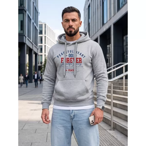  Pánská mikina DSTREET NX5150BX-02-09 SVĚTLE ŠEDÁ 